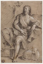 Johannes der Täufer oder Christus der Gute Hirte