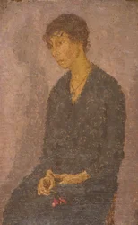 Frau mit Blume