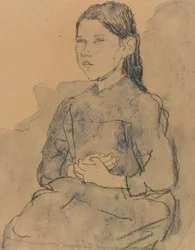 Junges Mädchen: Marie Hamonet, ca. 1918