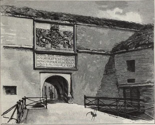 Das Tor der alten Festung in Komárno, 1890er Jahre