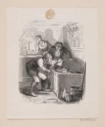 Illustration zu "Lille Claus og store Claus" in H.C. Andersen, "Eventyr og Historier", Band 1