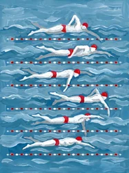 Schwimmer in Bewegung
