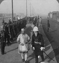 Staatsempfang des Maharadschas von Benares in Delhi, Indien