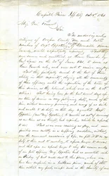 Appell von Mitgliedern der Kompanie von Captain Eppstein, Boonville Home Guards, Capitol Prison, Jefferson City, an Generalmajor Fremont, 1. Oktober 1861