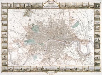 Karte von London, 1851