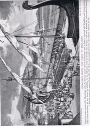 Carausius ergreift die Flotte in Boulogne, Illustration aus 