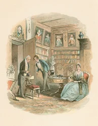 Szene aus Bleak House von Charles Dickens, 1852-1853