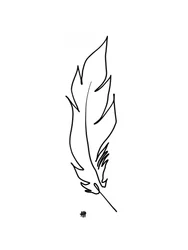 Minimalistischer Federumriss