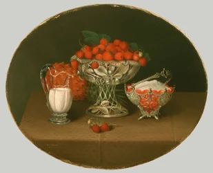 Stillleben mit Erdbeeren