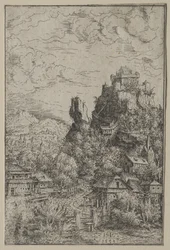 Landschaft mit einem Schloss