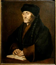 Porträt von Erasmus von Rotterdam, nach dem Original von Hans Holbein dem Jüngeren