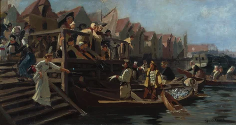 Gebot auf dem Fischmarkt, Dreieck von Bergen