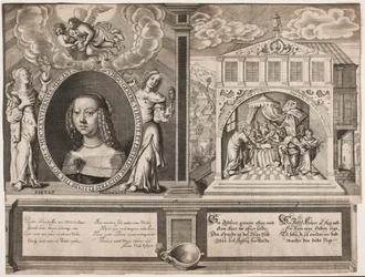 Elisabeth Thott und Szene mit der Auferweckung der Tochter des Jairus