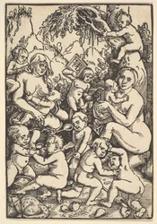 Zwei Mütter mit Kindern Die Kinderaue