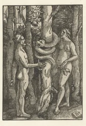 Adam und Eva mit der Schlange