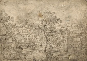 Landschaft mit Abraham und Engeln, 1567