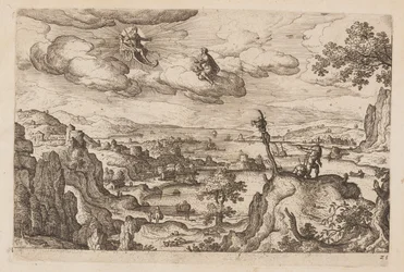 Tafel 25, aus Landschaften mit Szenen aus dem Alten und Neuen Testament und Ovids Metamorphosen