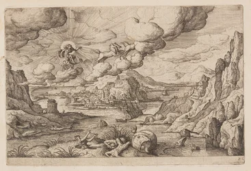 Tafel 26, aus Landschaften mit Szenen aus dem Alten und Neuen Testament und Ovids Metamorphosen