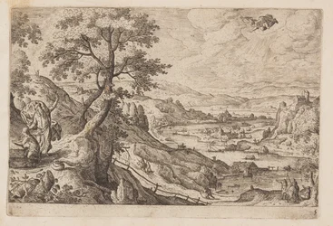 Tafel 5, aus Landschaften mit Szenen aus dem Alten und Neuen Testament und Ovids Metamorphosen