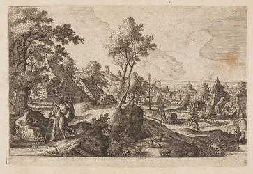 Tafel 6, aus Landschaften mit Szenen aus dem Alten und Neuen Testament und Ovids Metamorphosen