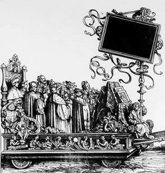 Eine Szene aus Maximilians Triumphzug, ca. 1516-18