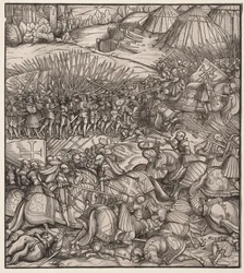 Wie der französische König Krieg gegen den König von Feuereisen in seinem Reich führte und wie der König von Feuereisen in der Schlacht starb