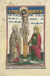Christus am Kreuz mit der Jungfrau und dem Heiligen Johannes