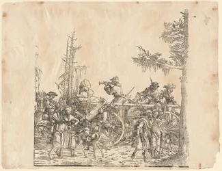 Bauern mit einem Wagen