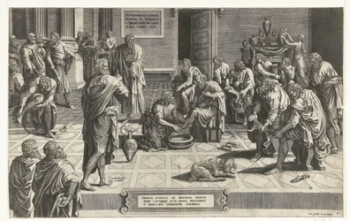 Christus wäscht die Füße der Jünger