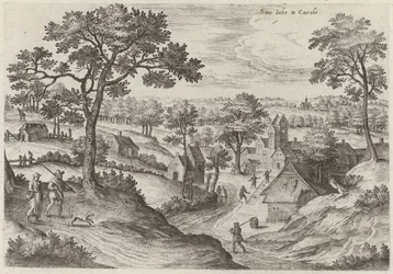 Blick auf die Kirche von St. Job und das Schloss von Carloo