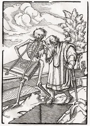 Der Tod kommt zum alten Mann oder Einsiedler, aus 
