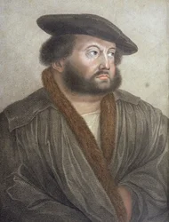 Porträt von Hans Holbein, graviert von Francesco Bartolozzi