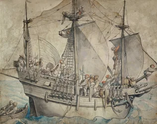 Schiff mit bewaffneten Männern