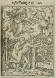 Adam und Eva aus dem Paradies vertrieben