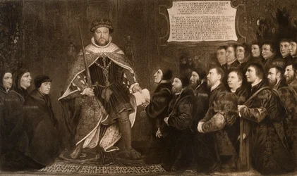 Heinrich VIII. gewährt eine Charta an die Zünfte der Barbiere und Chirurgen, 1541, 1902