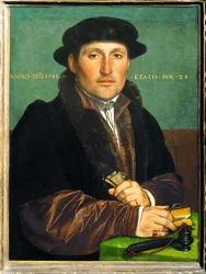 Porträt eines jungen Kaufmanns, wahrscheinlich der Nürnberger Patrizier Hans von Muffel, 28 Jahre alt