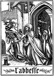 Die Äbtissin besucht vom Tod, 1538