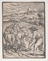 Der Bauer oder Pflüger, aus Der Totentanz