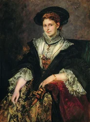 Porträt von Bertha von Piloty, 1872-1873