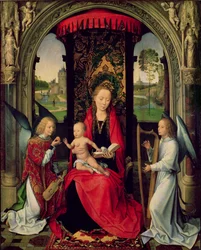 Madonna mit Kind und zwei Engeln