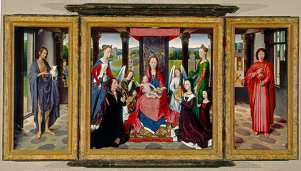 Die Jungfrau und das Kind mit Heiligen und Stiftern, um 1478