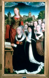 Triptychon der Familie Moreel, (Detail), 1484
