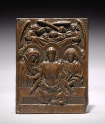 Der tote Christus, unterstützt von der Jungfrau Maria und dem Heiligen Johannes, 1427-1467