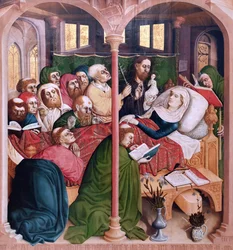 Flügel des Wurzacher Altars: Der Tod Mariens