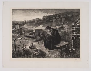 Mädchen auf dem Friedhof