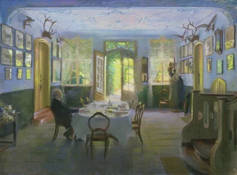 Die Halle des Herrenhauses in Waltershof, 1894