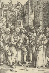 Christus vor Pilatus vor seinem Palast, aus Speculum passionis domini nostri Ihesu C..., 1507