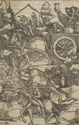 Der betrunkene Mann auf einem Wagen auf dem Weg zur Hölle, aus Hymmelwagen auff dem, wer wol lebt....., 1517