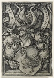 Wappen mit einem Hahn, 1543