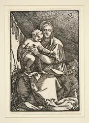 Die Heilige Familie unter dem Baldachin